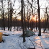 Campsite while climbing at the Delaware Water Gap this past Winter.