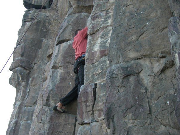 Ryan Flynn first time climbing in the Black Cliffs