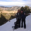 Fire and Ice - Cactus Cliff in wintertime.  Tracy and Sandra.