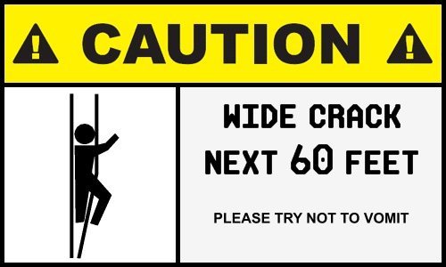 Warning: Wide Crack