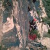 Joanne at the belay a top pitch #1