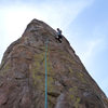 Geir leads pitch 2 of the Totem Pole.