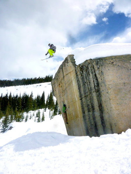 Bouldering in Vail. It's not Photoshopped, I swear.