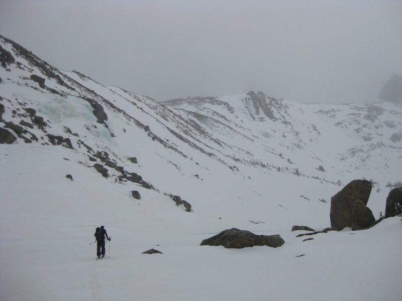 Both Lower and Upper Eagle Lake Ice falls can be seen in this photo taken from Eagle Lake. 4-17-10.