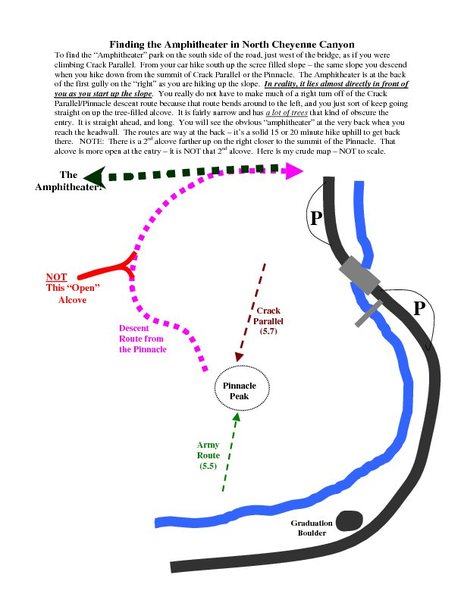 Crude map reference for finding the Amphitheater.