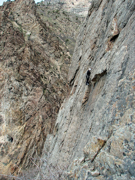 Marc Jensen midway up <em>Main Crack</em>.