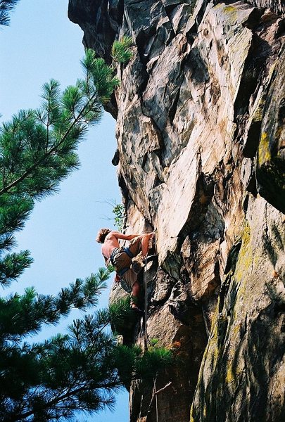 Unknown climber in July 2005.  