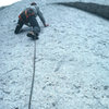 Terry Lien on the 2nd pitch, late 70's...2nd ascent.