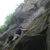 Dan climbing up the 1st pitch of Gandalf's Grip.