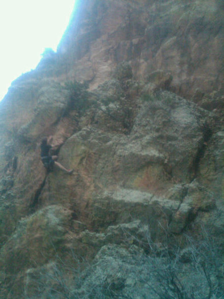 Mitch working through the crux.