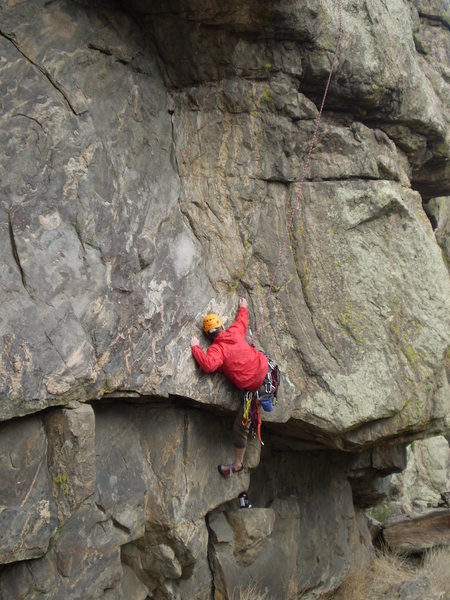 Dave Clark (aka Rogers) at the 1st crux.