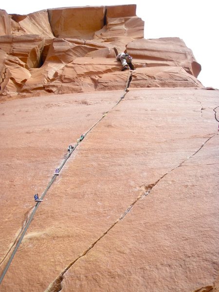 Andrew Porter, visiting from South Africa, leading pitch 1