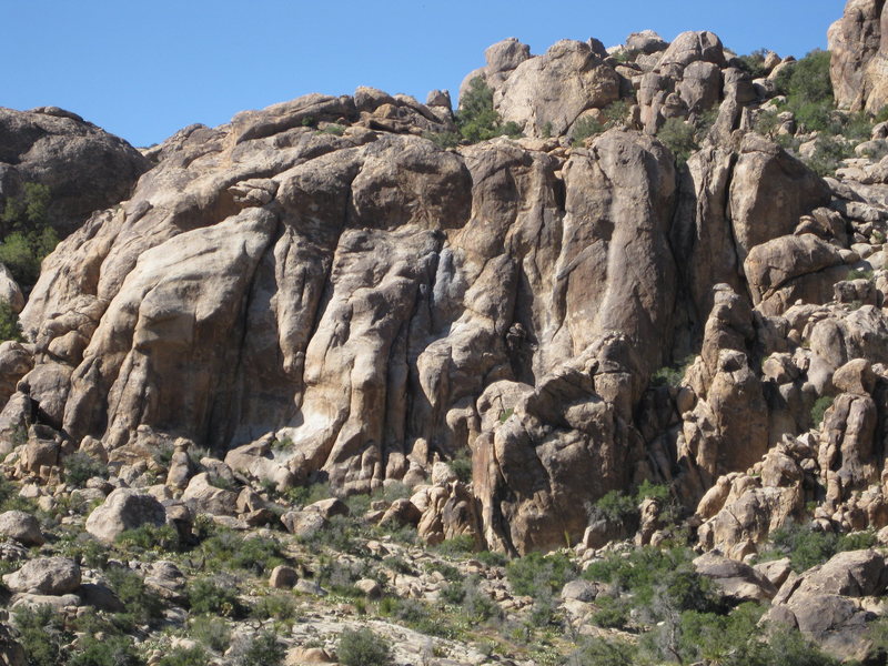 Right Side of Lower Walt's Rocks with Cowboy Junkie up the pillar on the right.