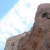 Rhesa Ashbacher on a climb somewhere on Queen Mountain.