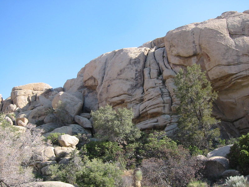 Bakersfield is the wide crack seen on the left side of this picture.