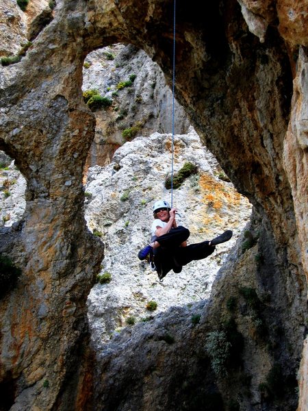 Scenic rappel at the Palace