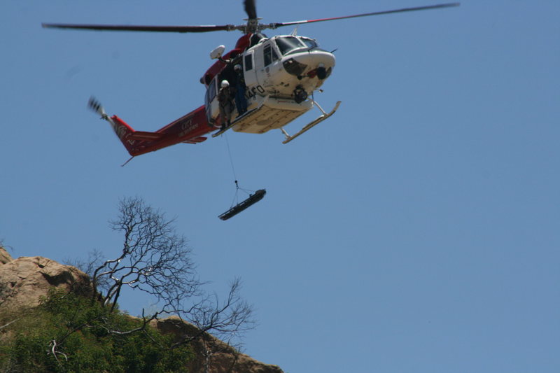 Rescue of injured I believe climber in the Pin Scars area. 5-22-10