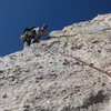 Chris Barker on the 4th pitch of Cathedral Peak.