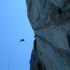 LT Yos - JC jugging, Jeff at the belay.