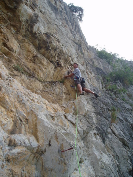 following the bolts up the easy ramp