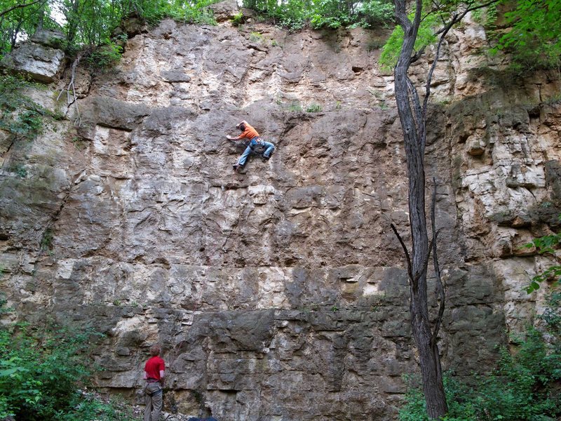 Nate Erickson climbing Psychobitch on Psychobitch Wall. 6 June '10.