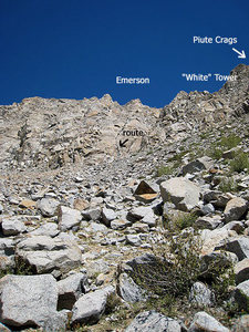 route and the Piute Crags