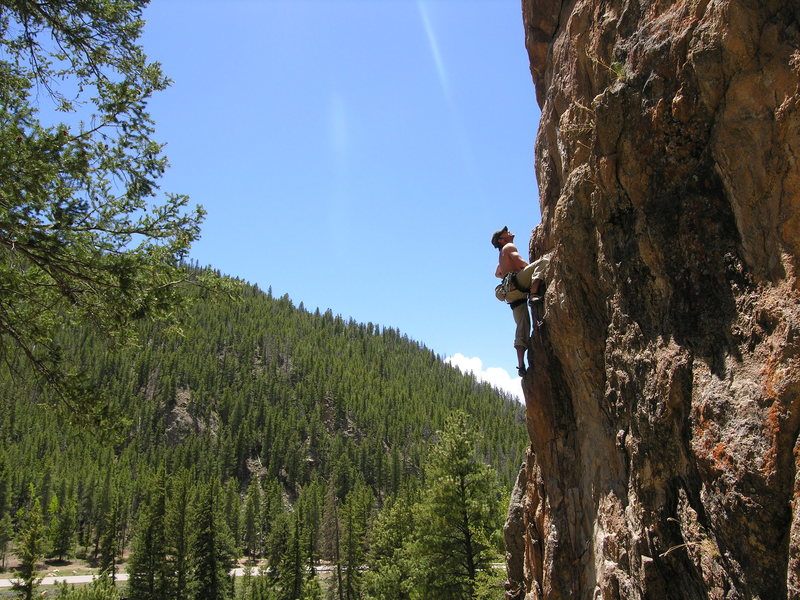 Shane Niedert up Taylor Canyon.