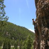 Shane Niedert up Taylor Canyon.