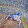 Scott Bennett on Hairstyles&Attitude 5.12, Bastille, Eldorado canyon.