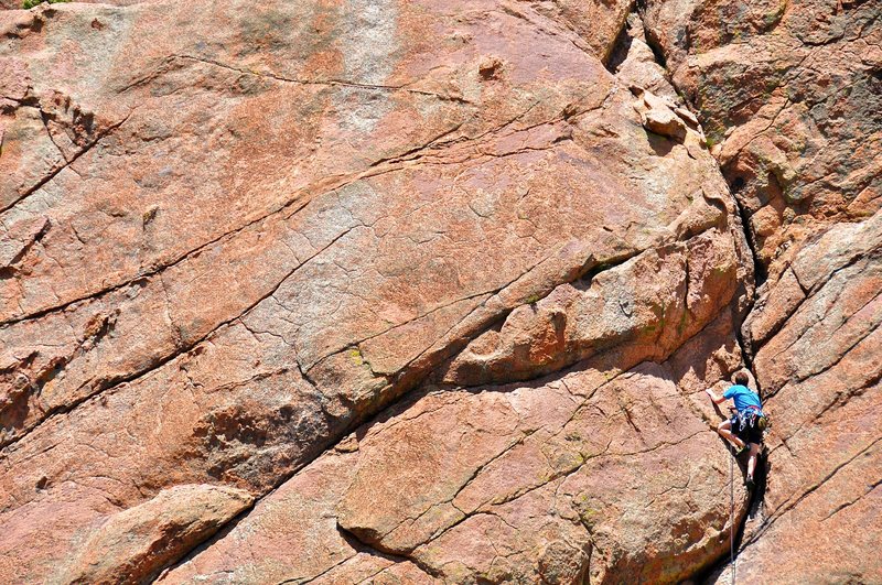 Riding the snake of Serpentine Crack. June 2010. 