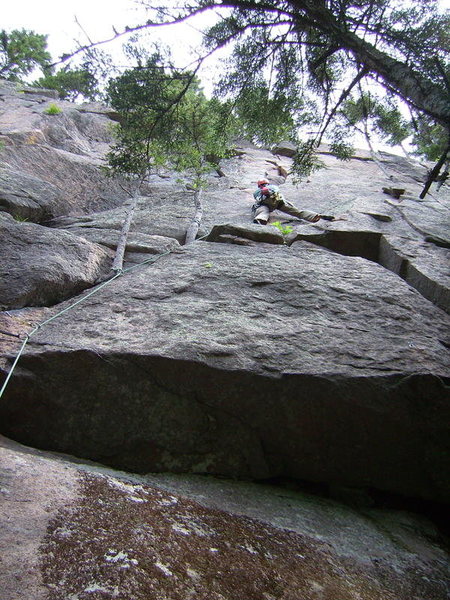 The two tree crack at the start of this climb.