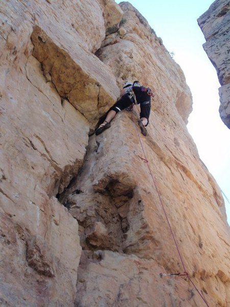 The crux, took a while to figure out that I needed to do a layback (my good friend threw it out there as I was struggling), but I got it eventually!