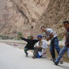 my todra peeps!!!... Hassan, the author of the guidebook, is on the left with his arms spread.  If you need a climbing partner and guide, talk to Muhammad, on the far right