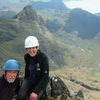 Pete and Lyn Armstrong on the summit of Am Bastier,Skye.  photo Pete Armstrong