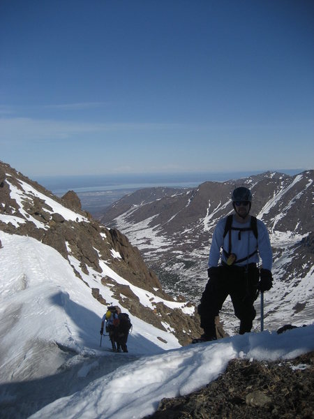 The Alaska Range 367 miles behind my back.  Denali and Foraker Barely visible.