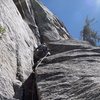 Looking up the first pitch of the Trough.