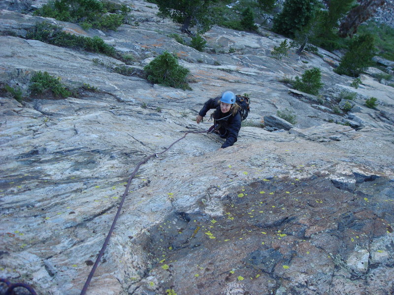 Looking down the route.