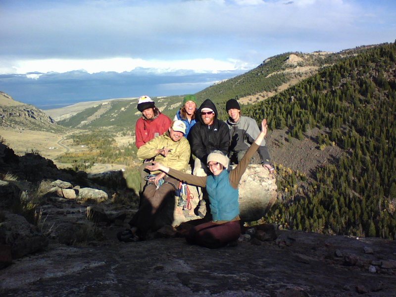 Atop the Gneiss outcropping at the SW end of Sinks Canyon, Outside of Lander, WY. Group Photo