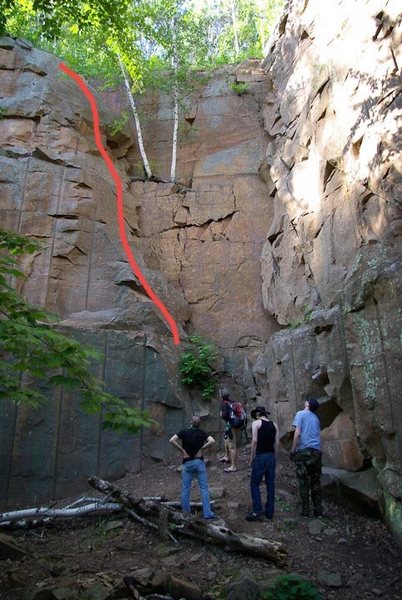 Like other area routes it's bolted for sport and there is double bolted chain to top rope off of - Route 8 is a good place to start learning to lead sport outdoors. 