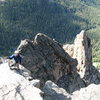 Looking back down the ridge from the summit of East Pinnacle.