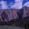 A view of Las Frontales from the southern end of the lake.  The campground is left of the village in the trees.