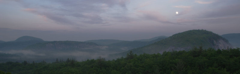 Panthertown Valley after moonrise/sunset.