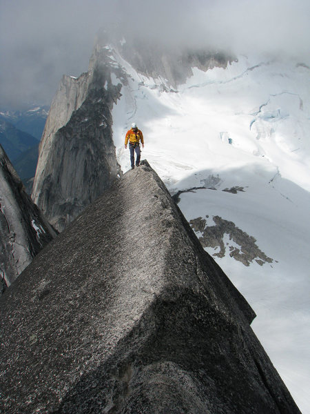 West Ridge of Pigeon Spire, Bugaboos.