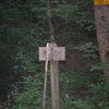 Trail marker for shiprock trailhead.