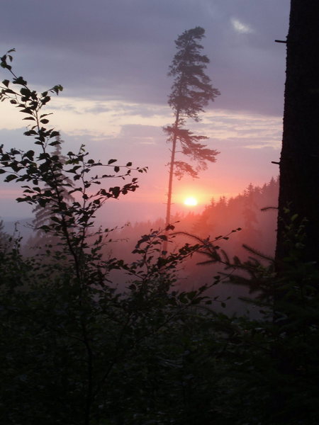 nice sunset from the side of Krzyzna Gora...