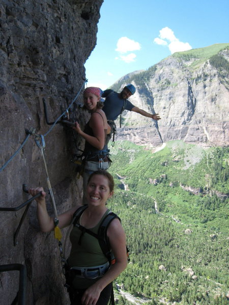 The Gang on the Telluride Via Ferrata