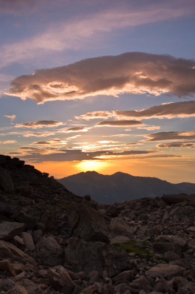 Sunrise from Chasm Lake.