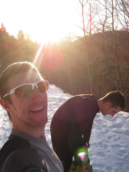 Chris and Aaron head towards Mt.Bancroft