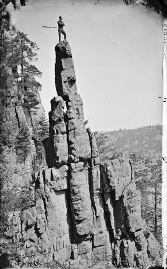 Perhaps Cleo's 1st Ascent?  This was "borrowed" from the Wisconsin State Historical society site.  Taken by H.H. Bennett perhaps around the turn of the century?