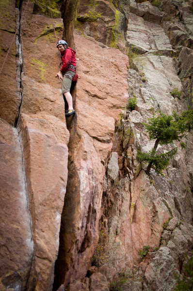 Chris Plesko climbing Funeral March. Photo by By James Beissel.